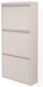 Scarpiera grigio tortora in metallo con ante ribaltabili 50x103x15 cm Billy – Spinder Design