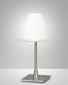 Lucy lampada da tavolo attacco g9 lampadina inclusa colore nichel s...