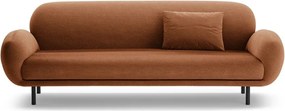 Divano color terracotta con rivestimento in bouclé 208 cm Poppy – Micadoni