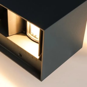 Brilagi - DOUBLE CUBE Lampada da parete a LED per esterni LED/12W/230V antracite IP65