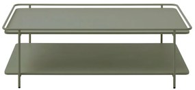 Tavolino da salotto verde in metallo 55x110 cm Yuba – Unique Furniture