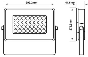 Proiettore LED 200W IP65, 120lm/W Colore Bianco Freddo 5.700K