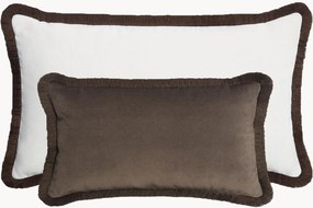 Set di 2 cuscini in velluto fatti a mano con frange Couple Bed