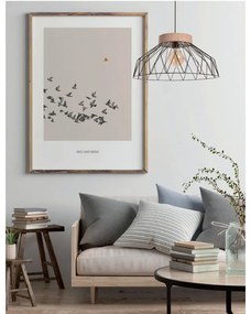 Lampadario Industriale Clayton nero paralume nero E27 Ø50cm SEYNAVE
