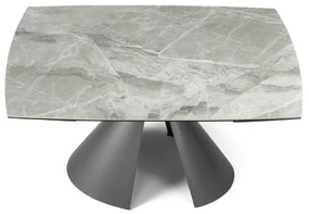 Tavolo da cucina allungabile 200 cm piano grčs porcellanato Grigio OSTUNI