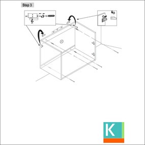 Mobile bagno da 75cm sospeso con 2 ante BT-75 - KAMALU