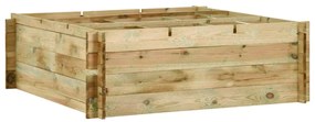 Fioriera Giardino Letto Vegetale İn Legno Di Pino 120x120x40cm /