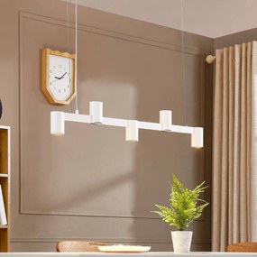 Arcchio lampada a sospensione Brinja, bianco, 120 cm di lunghezza, a 5 luci,