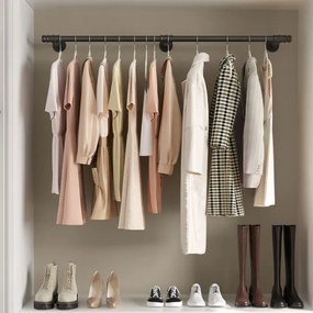 Appendiabiti a parete per grucce LINEA, nero