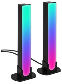 Lampada Da Tavolo Moderna Frameless Plastica Nero Led Integrato 24W