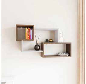 Mensola da parete AYDER 51x90 cm marrone/bianco