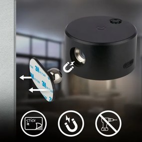 Briloner 3896015 - Lampada da parete a LED ricaricabile dimmerabile TARI LED/1,6W/5V 1500 mAh nero