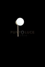 Applique jewel oro 1 luce attacco e14 vetro bianco satinato d.15cm ...