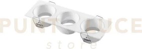 Incasso eleven bianco in alluminio 3 punti luce attacco gu10 mini i...
