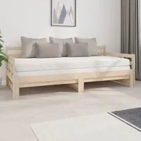 Dormeuse Estraibile in Legno Massello di Pino 2x(90x200) cm 820372