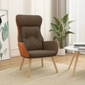Poltrona Rilassante Marrone İn Tessuto E Pvc /
