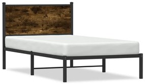 Giroletto Senza Materaso İn Metallo Rovere Fumo 100x190 Cm /
