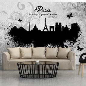 Fotomurale  Paris is always a good idea  black and white  Colore bianco e nero, Dimensioni e Misure 150x105