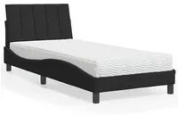 Letto con Materasso Nero 90x190 cm in Velluto 3208570