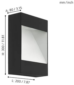 Eglo 98095 - Applique a LED da esterno MANFRIA LED/10W/230V IP44