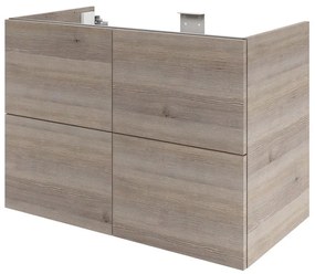 Mobile da bagno sotto lavabo SENSEA Neo lucido L 90 x H 64 x P 48 cm 4 cassetti, lavabo non incluso