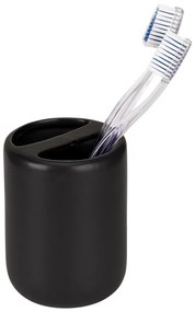 Portaspazzolino nero opaco in ceramica Olinda – Allstar