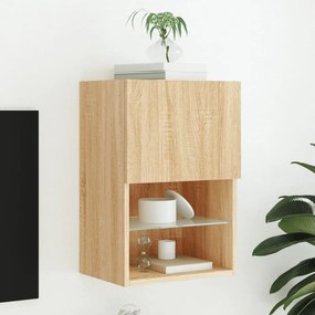 Mobile Tv Con Luci Led Rovere Sonoma 40,5x30x60 Cm /