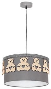 Lampadario a sospensione per bambini BEAR 1xE27/60W/230V