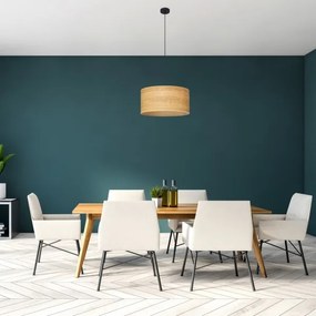 Lampadario a sospensione con filo ALBA 1xE27/15W/230V diametro 40 cm marrone/nero