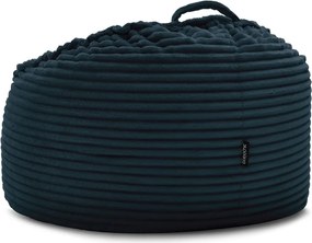 Puof a sacco blu scuro con rivestimento in velluto a coste Socrate – Bobochic Paris