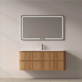 Mobile bagno cannettato 120 cm con lavabo in ceramica | KAM-NORTH-120C - KAMALU