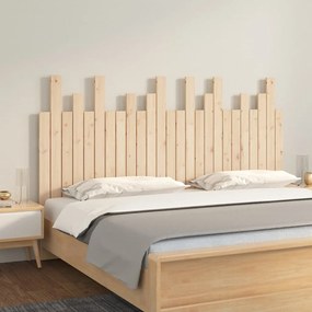 Testiera Da Parete 159,5x3x80 Cm İn Legno Massello Di Pino /