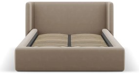 Letto matrimoniale imbottito marrone chiaro con contenitore con rete inclusa 180x200 cm Jason – Windsor &amp; Co Sofas