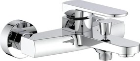 Rubinetto per vasca getto laminare cristallino Zefir per muro cromo AQUASANIT