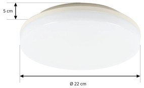 Prios Artin plafoniera LED sensore rotondo 22 cm