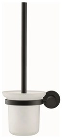 Duravit 99274600 - Scopino WC da parete D-CODE, nero opaco