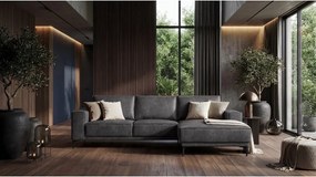 Divano angolare antracite in similpelle (angolo destro) Copenhagen - Scandic