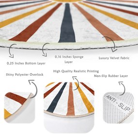 Tappeto rotondo lavabile adatto ai robot aspirapolvere ø 120 cm Comfort - Mila Home