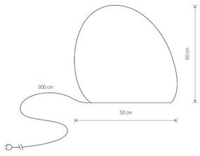 Nowodvorski Lighting Lampada da esterno Stone M, 50 x 50 cm, bianco, plastica, IP44