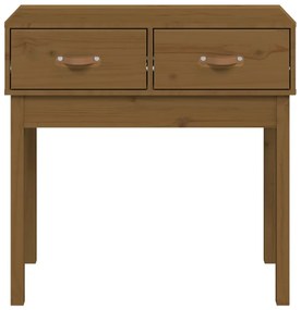 Tavolo consolle miele 76,5x40x75 cm in legno massello di pino