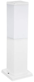 Paletto da Giardino 40cm Acciaio INOX Bianco IP54 Base E27