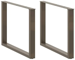 Gambe Tavolo Pranzo A U 3 Pz 100x(72-73) Cm Acciaio /