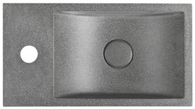 Lavabo in grigio scuro in calcestruzzo 40x22 cm Crest – Sapho