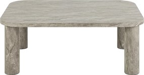Tavolino grigio chiaro effetto marmo 75x100 cm Solano - Actona