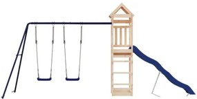 Set da Gioco da Esterno in Legno Massello di Pino