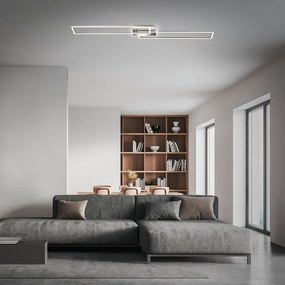 Plafoniera LED moderno Frame, argento110 cm