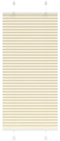 Tenda Plissettata Crema 55x100 Cm Larghezza Tessuto 54,4 Cm /
