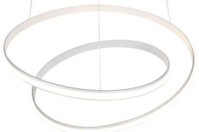 Lampada a sospensione moderna bianca 74 cm con LED dimmerabile - Rowan