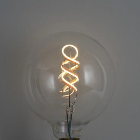 Set di 5 Lampadine LED intelligenti E27 dimmerabili G125 RGBW luminose 4W 250lm 2700K