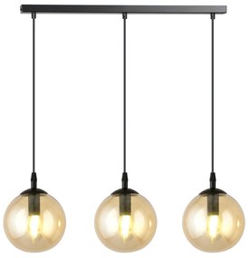 Lampadario a sospensione COSMO 3 BLACK MIODOWY